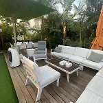 Sunshine Private Pool Luxury Garden 2' Walk To Kalamies Pernera